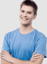 Confident casual man with folded arms